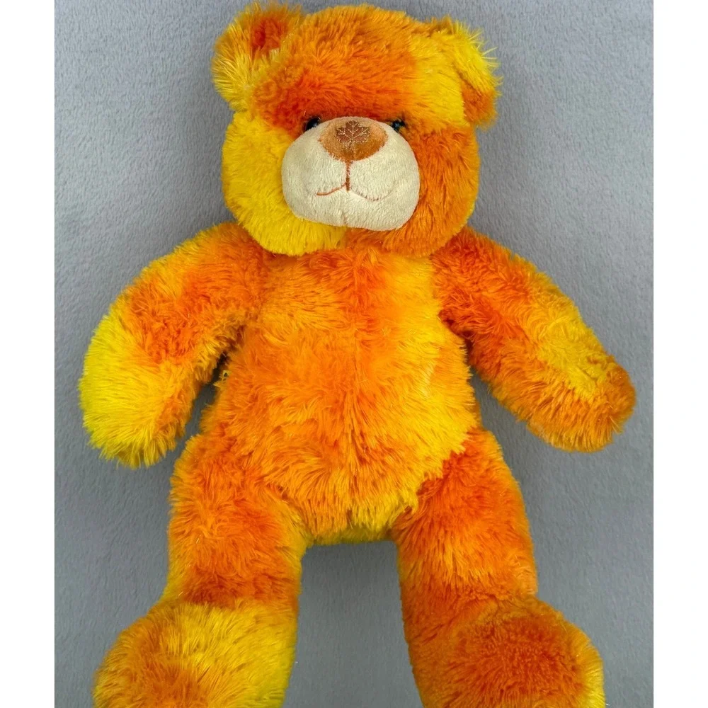 Build A Bear Plush‎ OS Orange Yellow Maple Leaf Autumn Fall Teddy Bear Y2K